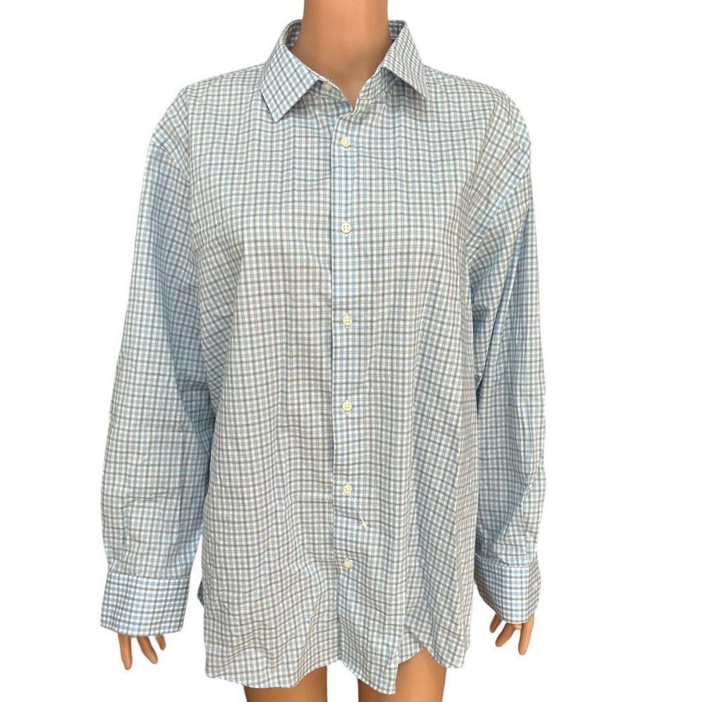 Nordstrom Rack traditional fit non-iron 100% cotton shirt size 17 32/33 NWOT